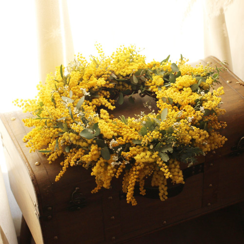 ミモザドライリース ドライフラワー petit chocolat 通販 17596550