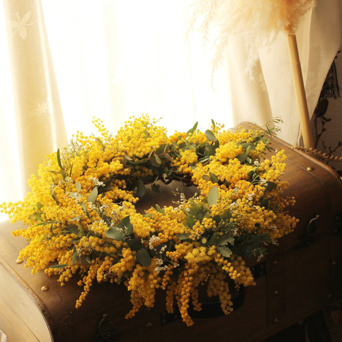 ミモザドライリース ドライフラワー petit chocolat 通販 17596550