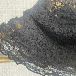 風が抜ける立体織りワッフルタイプブラック手作りネックウォーマー新品 日焼け止めにおススメ 3枚目の画像