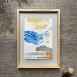 トップ 正規代理店 屋久杉 F8 アート作品 布の絵 コラージュ