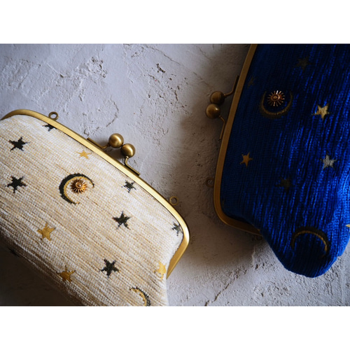 月と星のお財布 がま口長財布 長財布 riff art gallery 通販 17596905