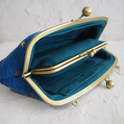 月と星のお財布 がま口長財布 長財布 riff art gallery 通販 17596905