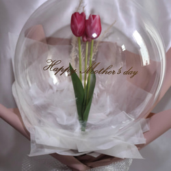 【母の日限定】バルーンフラワー　ブーケタイプ　春色チューリップ 4枚目の画像