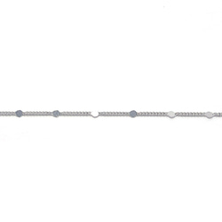 ucg44 [2M] 設計鏈條 圓形線徑約 0.8 mm/寬度約 1.3 mm 銀黃銅切割鏈 第2張的照片