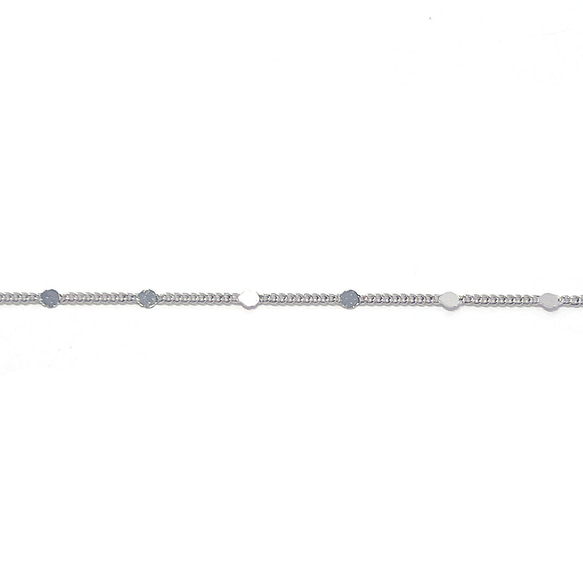 ucg44 [2M] 設計鏈條 圓形線徑約 0.8 mm/寬度約 1.3 mm 銀黃銅切割鏈 第2張的照片