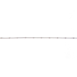 ucg41【2M】華奢ボールチェーン 線径約0.7mm シルバー 真鍮 切り売りチェーン 2枚目の画像