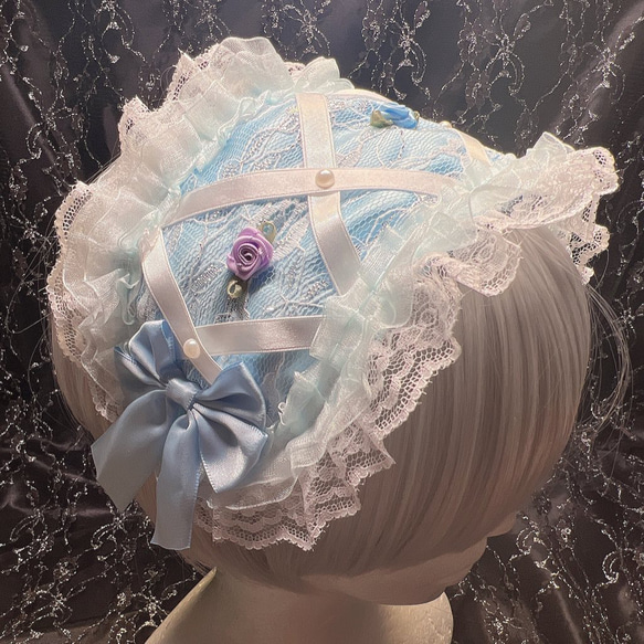 薔薇とリボンのヘッドドレス ヘッドドレス（アクセサリー