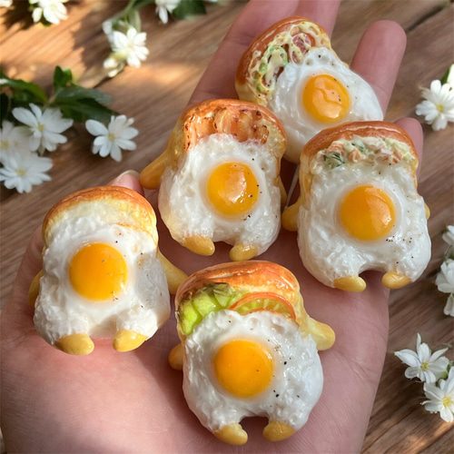 エグパンピザ》 Egg pan♡chu フィギュア 置き物 フェイクフード 食品