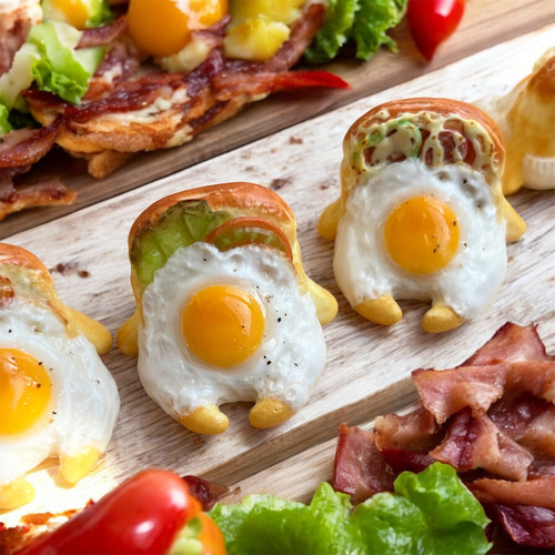 エグパンピザ》 Egg pan♡chu フィギュア 置き物 フェイクフード 食品