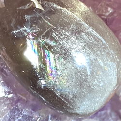 万華鏡✿*:・ レインボー スモーキークォーツ 　原石　タンブル　煙水晶 5枚目の画像