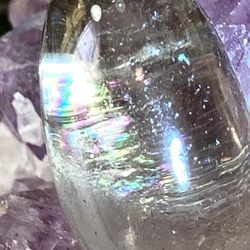 万華鏡✿*:・ レインボー スモーキークォーツ 　原石　タンブル　煙水晶 3枚目の画像
