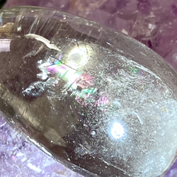 万華鏡✿*:・ レインボー スモーキークォーツ 　原石　タンブル　煙水晶 8枚目の画像