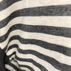 フレア袖が可愛い❤️ラメ入りボーダー柄フレア袖のトップス　チャコールグレー（サイズフリー L〜 L L） 11枚目の画像
