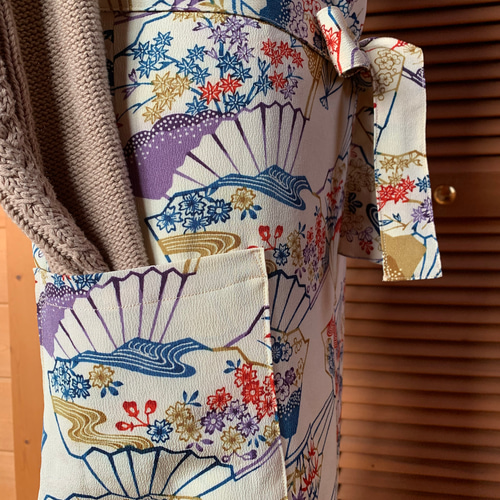 カフェエプロン 吉祥文様 着物リメイク エプロン ちゃこ 通販