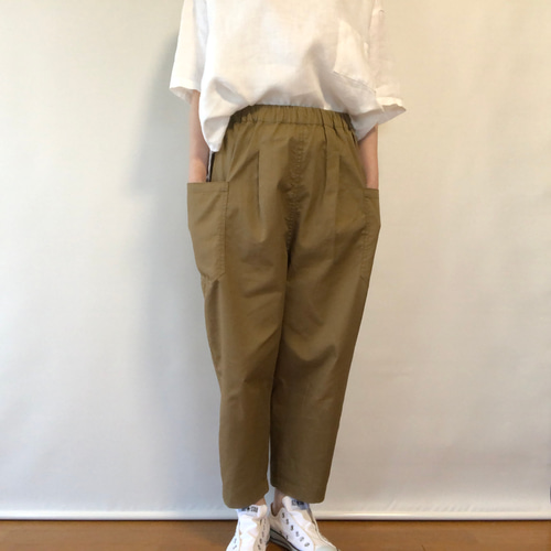 きれいめサルエルパンツ ＊ 着丈が選べる ＊ バーバリー キャメル