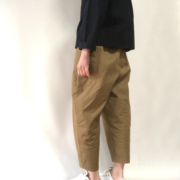 きれいめサルエルパンツ ＊ 着丈が選べる ＊ バーバリー キャメル