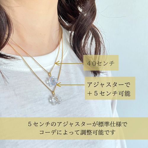 花デザイン ピアスとネックレスセット purepoche_869p-0k039-631