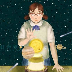 理科少女４＊太陽系儀:2024／ジクレー版画 3枚目の画像