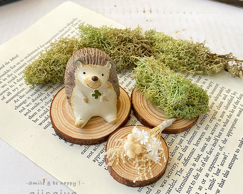 お家でほっこりガーデンシリーズ 【 ハリネズミ 】 動物フィギュアと