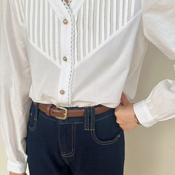 身長140㎝～155㎝の小柄女性向けのカーレディースシャツ 綿制 長袖 ブラウス ファッション 前開き ブラウス トップ 8枚目の画像
