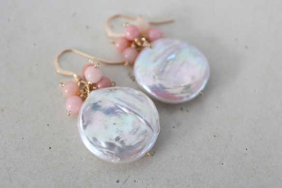 14KG pearl pinkopal pierce[kgf5232] 4枚目の画像