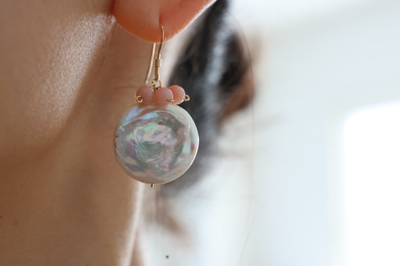 14KG pearl pinkopal pierce[kgf5232] 7枚目の画像