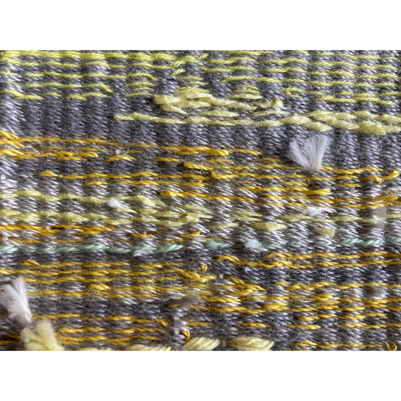 コースター　手織り　小物置き　綿麻　アート　テキスタイル　敷物 3枚目の画像