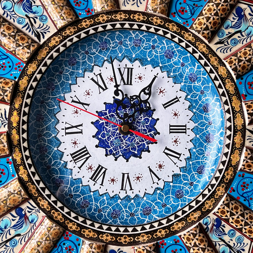 【★ペルシャ象嵌細工 / 置き掛け時計★ 45×39.5 ？】 ☆ペルシャ象嵌細工 / 置き掛け時計☆ 45×39.5 ？】 ☆ペルシャ