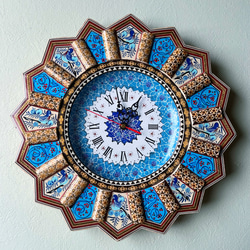 ☆ペルシャ象嵌細工 / 置き掛け時計☆ 45×39.5 ？】 ☆ペルシャ