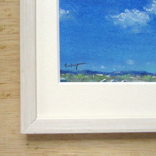 パステル画（原画）空。 A4】パステルアート 彩の空と希望の木 パステル画原画 絵画 T's