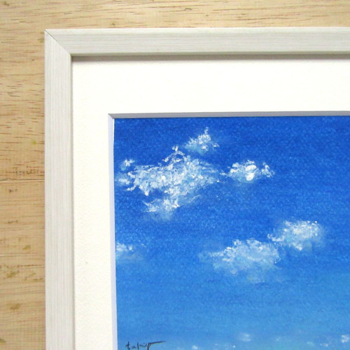 パステル画（原画）空。 水鏡空（パステル画・原画）4号 絵画 にゃんずら 通販 4017402