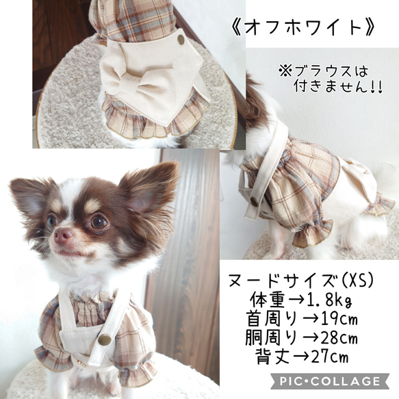 小型犬用 ♡ サイドでかリボン ♡ イレギュラーヘムエプロン 12枚目の画像