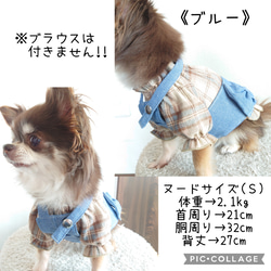 小型犬用 ♡ サイドでかリボン ♡ イレギュラーヘムエプロン 14枚目の画像