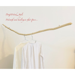 流木インテリア 緩やかな曲線を描く大型流木のハンガーラック 北欧 衣装掛け ハンギング 吊り下げ ハンガーポール N8 6枚目の画像