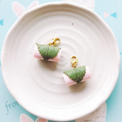 【766】柏餅のチャーム／ストラップ／樹脂粘土 06ca209dabe289e6709f7266a53739