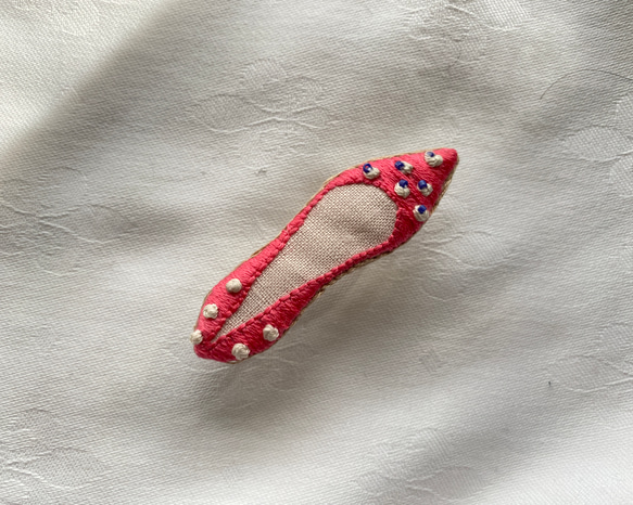 shoe shoe shoe刺繍のブローチNo.89 1枚目の画像