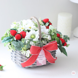 いちごのバスケットアレンジ アートフラワー sarasa style 通販