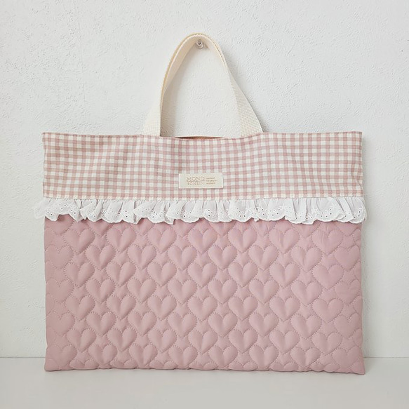 ゆめかわ　星柄　ストライプ　オーダーページ　レッスンバック 新作] 入園入学レッスンバック ゆめかわピンク♪ レッスンバッグ