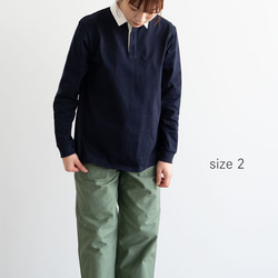 ラガーコットンシャツ/col.linkling/size1&2 6枚目の画像