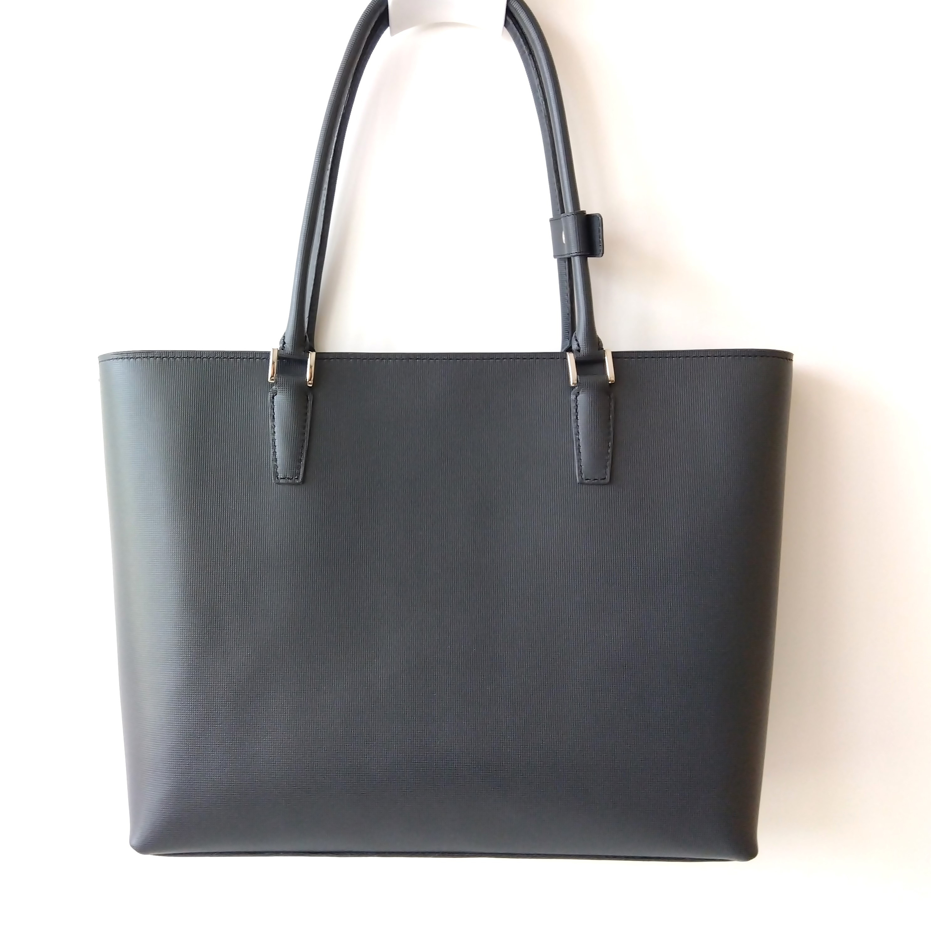 本革ファスナートートバッグ　アッシュグレー