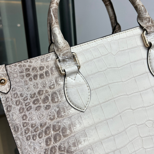 ヒマラヤ クロコダイルレザー ワニ革 ショルダーバッ本革 ボストン  