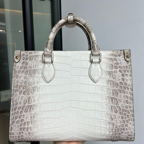 ヒマラヤ クロコダイルレザー ワニ革 ショルダーバッ本革 ボストン  