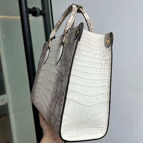 ヒマラヤ クロコダイルレザー ワニ革 ショルダーバッ本革 ボストン  