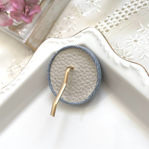 刺繍ポニーフック［ミモザ］ヘアカフ ふさふさミモザ 「春の誕生花2025