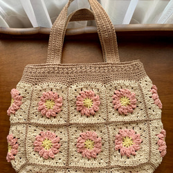 アフリカンフラワーモチーフおしゃれミニバック ショルダー