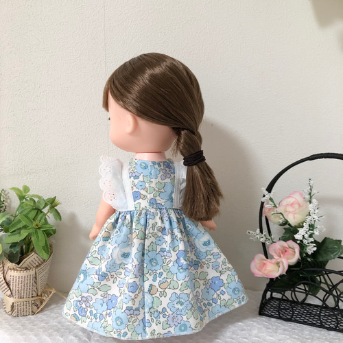 ハンドメイド　ドール服　ソランちゃんの服　ワンピース　リバティ ハンドメイド ドール服 ソランちゃんの服 ワンピース リバティ