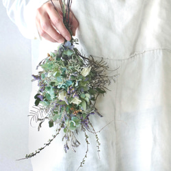 紫陽花のスワッグ 長さ32cm ドライフラワー スワッグ wildswag