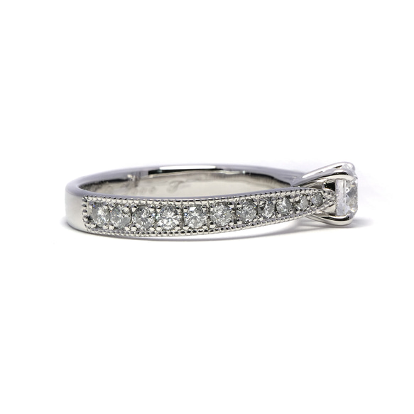 婚約指輪 エンゲージリング セットリング ダイヤモンド モアサナイト モアッサナイト 上品 プロポーズリング 9枚目の画像