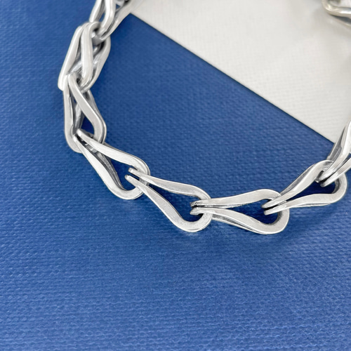 ロバート ブレスレット: メンズ スターリング シルバー ブレスレット