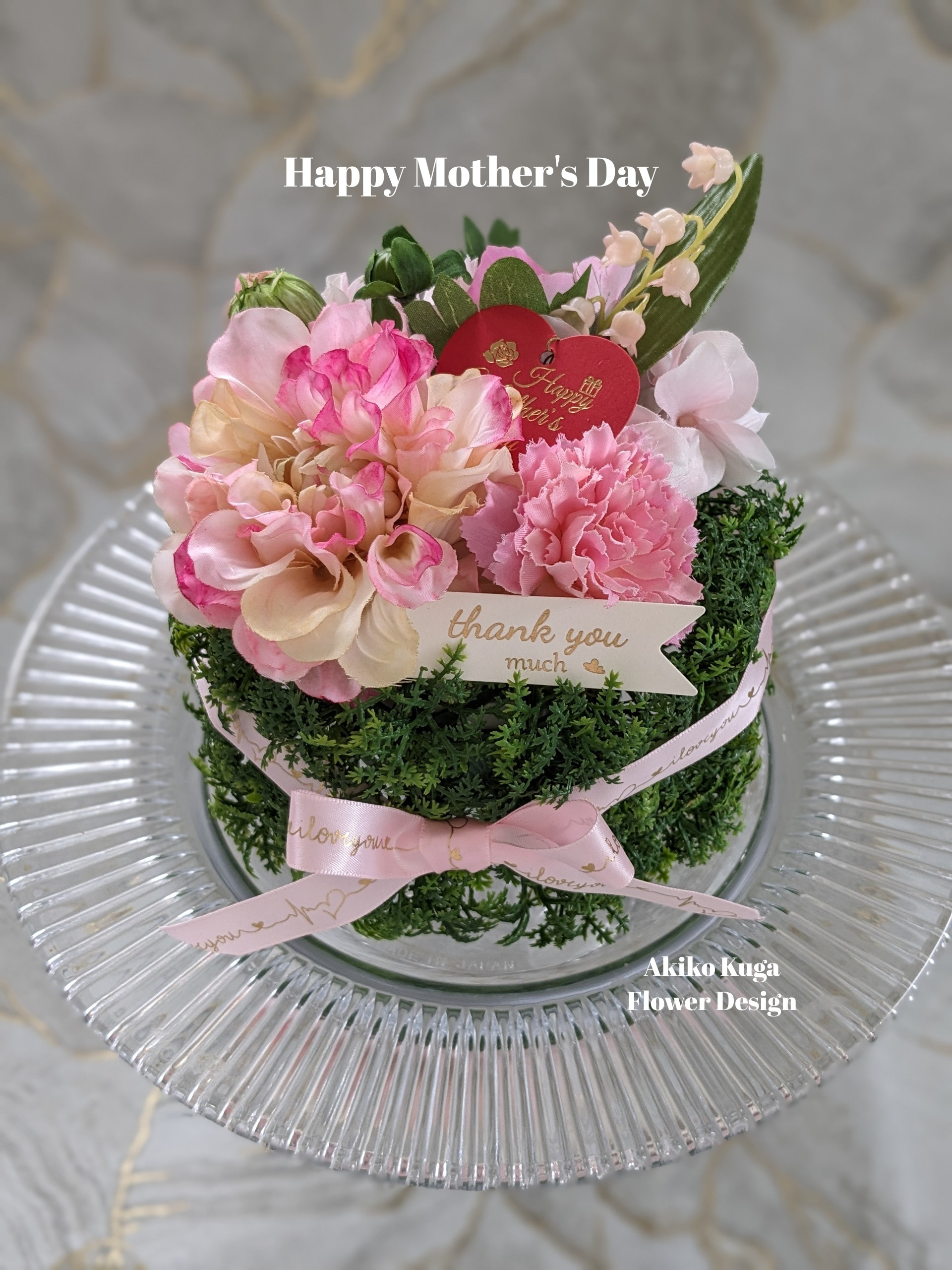 母の日にありがとうのフラワーケーキ2024①